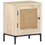 Solid mango wood and natural cane bedside table 40x30x50 cm by vidaXL, Nightstands - Ref: Foro24-323509, Price: 76,25 €, Disc...