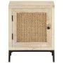 Solid mango wood and natural cane bedside table 40x30x50 cm by vidaXL, Nightstands - Ref: Foro24-323509, Price: 76,25 €, Disc...