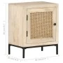 Solid mango wood and natural cane bedside table 40x30x50 cm by vidaXL, Nightstands - Ref: Foro24-323509, Price: 76,25 €, Disc...