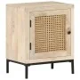 Solid mango wood and natural cane bedside table 40x30x50 cm by vidaXL, Nightstands - Ref: Foro24-323509, Price: 76,25 €, Disc...