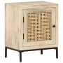 Solid mango wood and natural cane bedside table 40x30x50 cm by vidaXL, Nightstands - Ref: Foro24-323509, Price: 76,25 €, Disc...