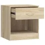 Nightstands 2 units with one drawer and oak shelf by vidaXL, Nightstands - Ref: Foro24-242546, Price: 53,76 €, Discount: %