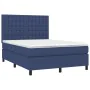 Boxspringbett mit blauer Stoffmatratze 140x190 cm von , Betten und Lattenroste - Ref: Foro24-3142095, Preis: 500,83 €, Rabatt: %