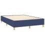 Box spring bed with blue fabric mattress 140x200 cm by , Beds and slatted bases - Ref: Foro24-3137483, Price: 530,65 €, Disco...