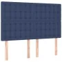 Box spring bed with blue fabric mattress 140x200 cm by , Beds and slatted bases - Ref: Foro24-3137483, Price: 530,65 €, Disco...