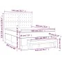 Box spring bed with blue fabric mattress 140x200 cm by , Beds and slatted bases - Ref: Foro24-3137483, Price: 530,65 €, Disco...
