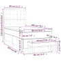 Box spring bed with taupe gray fabric mattress 80x200 cm by , Beds and slatted bases - Ref: Foro24-3136873, Price: 379,61 €, ...
