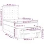Cama box spring con colchón tela gris taupe 80x200 cm de , Camas y somieres - Ref: Foro24-3136873, Precio: 379,61 €, Descuent...
