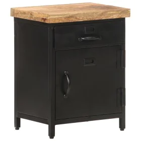 Solid rough mango wood bedside table 40x30x52 cm by vidaXL, Nightstands - Ref: Foro24-320664, Price: 100,72 €, Discount: %