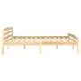 Solid pine wood bed frame 200x200 cm by vidaXL, Beds and slatted bases - Ref: Foro24-322067, Price: 108,37 €, Discount: %