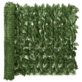 Balkonmarkise mit dunkelgrünen Blättern 400x75 cm von vidaXL, Sonnenschirme - Ref: Foro24-315484, Preis: 33,53 €, Rabatt: %