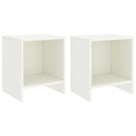Two white pine wood bedside tables 35x30x40 cm by vidaXL, Nightstands - Ref: Foro24-322240, Price: 35,85 €, Discount: %