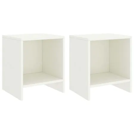Nachttische 2 Stück Kiefernholz weiß 35x30x40 cm von vidaXL, Nachttische - Ref: Foro24-322240, Preis: 35,85 €, Rabatt: %