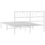 Estructura de cama de metal con cabecero blanca 120x200 cm de , Camas y somieres - Ref: Foro24-355510, Precio: 94,91 €, Descu...