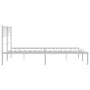 Estructura de cama de metal con cabecero blanca 140x190 cm de , Camas y somieres - Ref: Foro24-355512, Precio: 97,82 €, Descu...