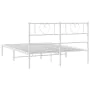 Estructura de cama de metal con cabecero blanca 140x190 cm de , Camas y somieres - Ref: Foro24-355512, Precio: 97,82 €, Descu...