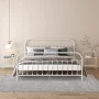 Bedside tables 2 units metal glass white and transparent by vidaXL, Nightstands - Ref: Foro24-325102, Price: 52,95 €, Discoun...