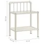 Bedside tables 2 units metal glass white and transparent by vidaXL, Nightstands - Ref: Foro24-325102, Price: 52,95 €, Discoun...