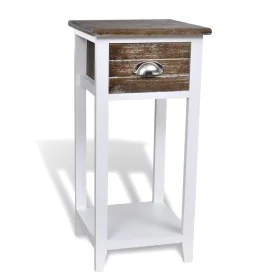 Bedside table with 1 brown and white drawer by vidaXL, Nightstands - Ref: Foro24-242039, Price: 51,35 €, Discount: %
