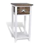 Nachttisch mit 1 braunen und weißen Schublade von vidaXL, Nachttische - Ref: Foro24-242039, Preis: 49,11 €, Rabatt: %