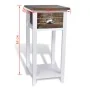 Nachttisch mit 1 braunen und weißen Schublade von vidaXL, Nachttische - Ref: Foro24-242039, Preis: 49,11 €, Rabatt: %