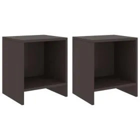 Zwei Nachttische aus dunkelbraunem Kiefernholz, 35x30x40 cm. von vidaXL, Nachttische - Ref: Foro24-322242, Preis: 39,83 €, Ra...