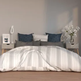 Bedside tables 2 units engineered wood gray concrete by vidaXL, Nightstands - Ref: Foro24-326804, Price: 88,35 €, Discount: %