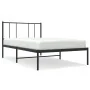 Bed frame with black metal headboard 80x200 cm by , Beds and slatted bases - Ref: Foro24-352471, Price: 60,50 €, Discount: %