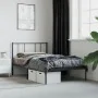 Bed frame with black metal headboard 80x200 cm by , Beds and slatted bases - Ref: Foro24-352471, Price: 60,50 €, Discount: %