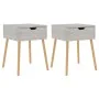 Bedside tables 2 units engineered wood gray concrete by vidaXL, Nightstands - Ref: Foro24-326804, Price: 88,35 €, Discount: %