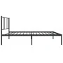Bed frame with black metal headboard 80x200 cm by , Beds and slatted bases - Ref: Foro24-352471, Price: 60,50 €, Discount: %