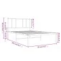 Bed frame with black metal headboard 80x200 cm by , Beds and slatted bases - Ref: Foro24-352471, Price: 60,50 €, Discount: %
