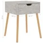 Bedside tables 2 units engineered wood gray concrete by vidaXL, Nightstands - Ref: Foro24-326804, Price: 88,35 €, Discount: %