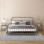 Nachttische 2 Einheiten aus Metall und grauem und schwarzem Glas von vidaXL, Nachttische - Ref: Foro24-325101, Preis: 45,11 €...
