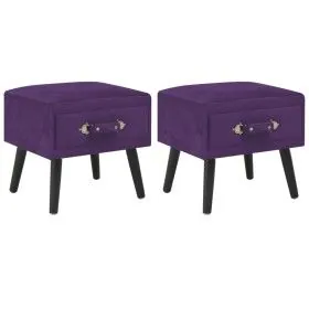 Nachttische 2 Einheiten 40x35x40cm dunkelvioletter Samt von vidaXL, Nachttische - Ref: Foro24-276385, Preis: 123,63 €, Rabatt: %