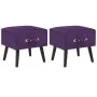 Nightstands 2 units 40x35x40cm dark purple velvet by vidaXL, Nightstands - Ref: Foro24-276385, Price: 123,63 €, Discount: %