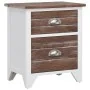 Nightstands with 2 drawers 2 units brown and white by vidaXL, Nightstands - Ref: Foro24-242042, Price: 67,70 €, Discount: %