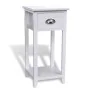 Mesita de noche con 1 cajón blanca de vidaXL, Mesitas de noche - Ref: Foro24-242040, Precio: 51,45 €, Descuento: %