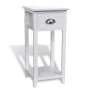 Weißer Nachttisch mit 1 Schublade von vidaXL, Nachttische - Ref: Foro24-242040, Preis: 52,25 €, Rabatt: %