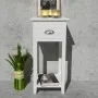 Mesita de noche con 1 cajón blanca de vidaXL, Mesitas de noche - Ref: Foro24-242040, Precio: 51,45 €, Descuento: %