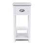 Weißer Nachttisch mit 1 Schublade von vidaXL, Nachttische - Ref: Foro24-242040, Preis: 52,25 €, Rabatt: %