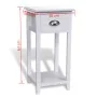 Mesita de noche con 1 cajón blanca de vidaXL, Mesitas de noche - Ref: Foro24-242040, Precio: 51,45 €, Descuento: %