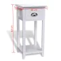 Weißer Nachttisch mit 1 Schublade von vidaXL, Nachttische - Ref: Foro24-242040, Preis: 52,25 €, Rabatt: %