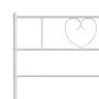 White metal bed frame with headboard and footboard 100x190 cm by , Beds and slatted bases - Ref: Foro24-355524, Price: 66,74 ...