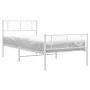 Metallbettgestell mit Kopf- und Fußteil weiß 100x200 cm von , Betten und Lattenroste - Ref: Foro24-372241, Preis: 71,83 €, Ra...