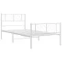 Metallbettgestell mit Kopf- und Fußteil weiß 100x200 cm von , Betten und Lattenroste - Ref: Foro24-372241, Preis: 71,83 €, Ra...