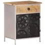 Mesita de noche de madera de mango rugosa 40x30x50 cm de vidaXL, Mesitas de noche - Ref: Foro24-323738, Precio: 74,96 €, Desc...