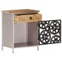 Mesita de noche de madera de mango rugosa 40x30x50 cm de vidaXL, Mesitas de noche - Ref: Foro24-323738, Precio: 74,96 €, Desc...
