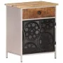 Mesita de noche de madera de mango rugosa 40x30x50 cm de vidaXL, Mesitas de noche - Ref: Foro24-323738, Precio: 74,96 €, Desc...