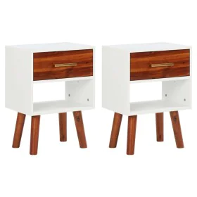 Bedside tables 2 pcs made of solid acacia wood 40x30x57 cm by vidaXL, Nightstands - Ref: Foro24-245740, Price: 87,13 €, Disco...
